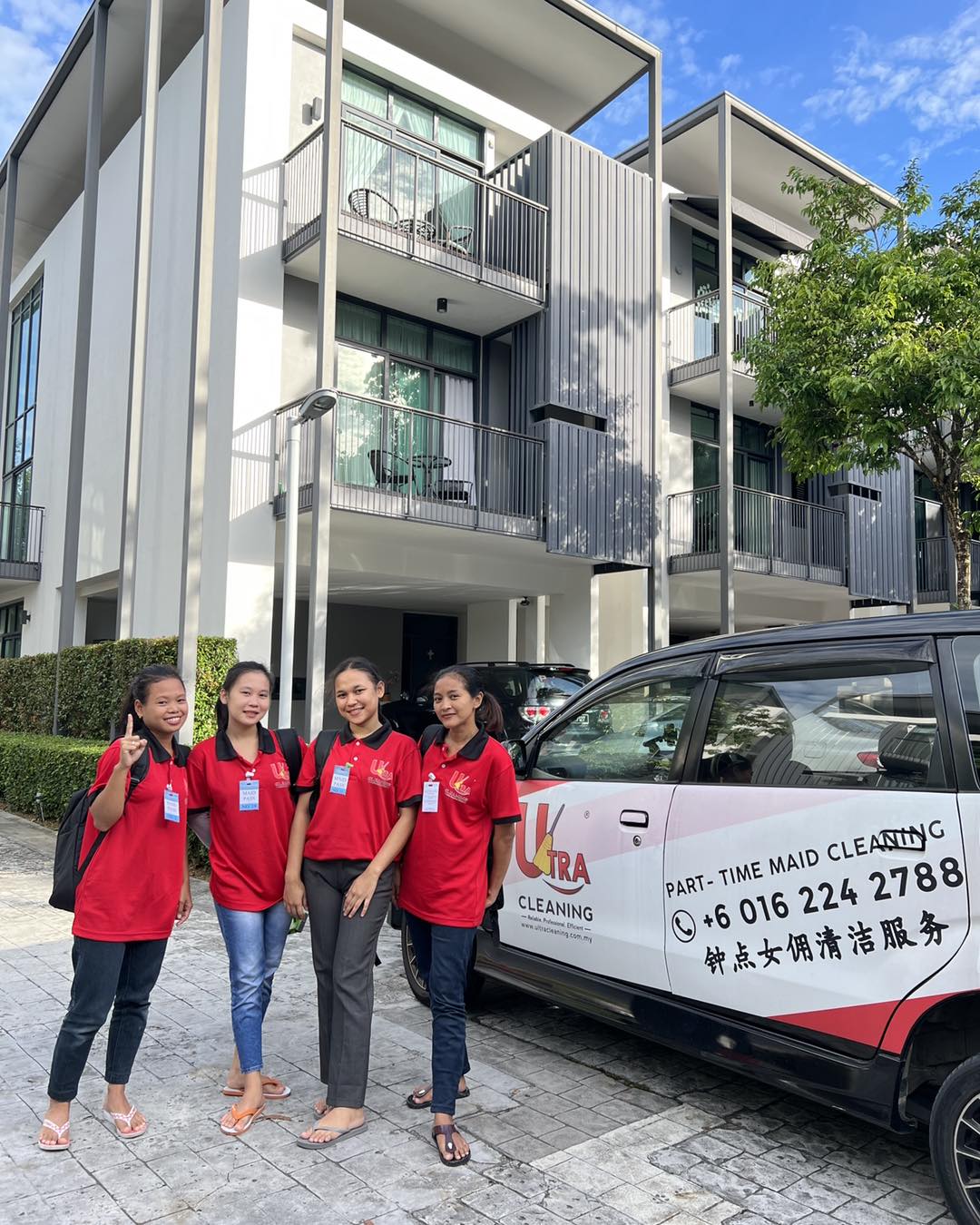 Ultra Cleaning residential cleaning team in uniform