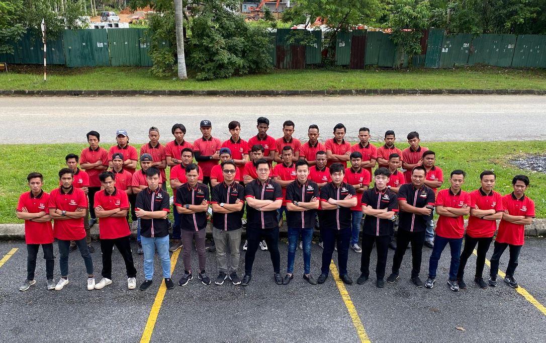 An Ultra Cleaning project crew on-site in Puchong