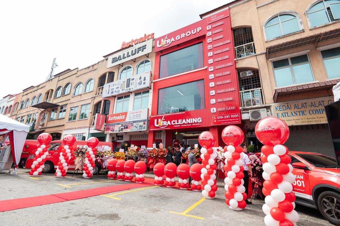 Ultra Cleaning branch storefront on grand opening day