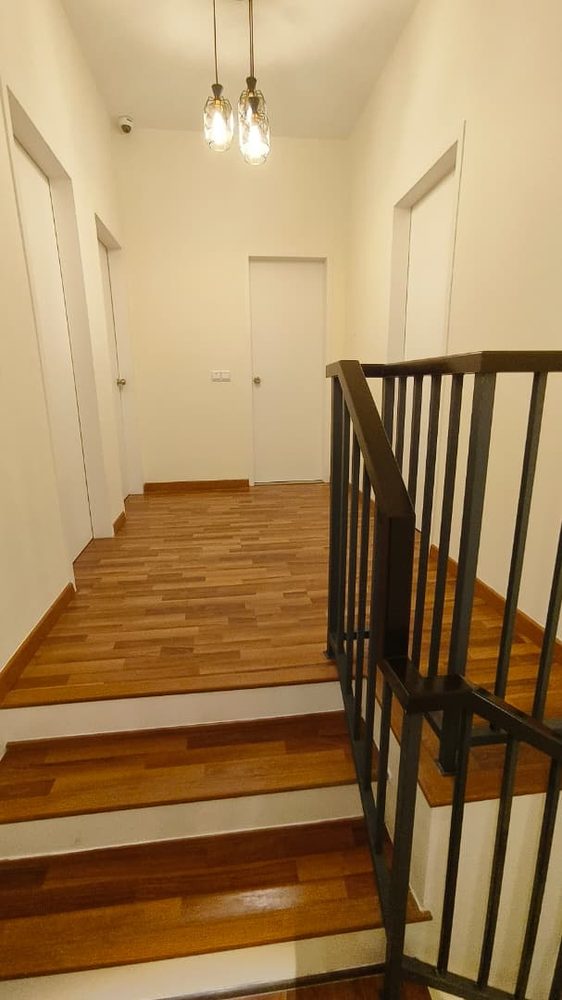 Staircase after post-renovation cleaning by Ultra Cleaning