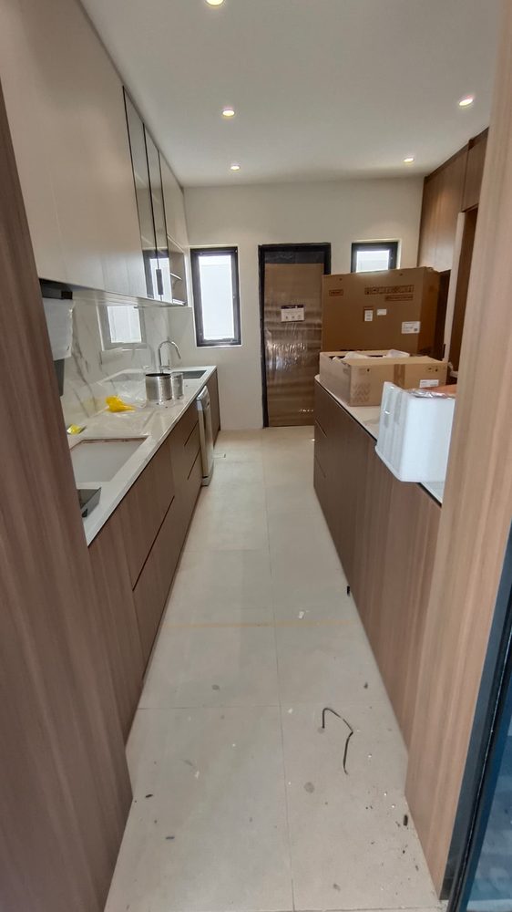 Wet kitchen after post-renovation cleaning by Ultra Cleaning