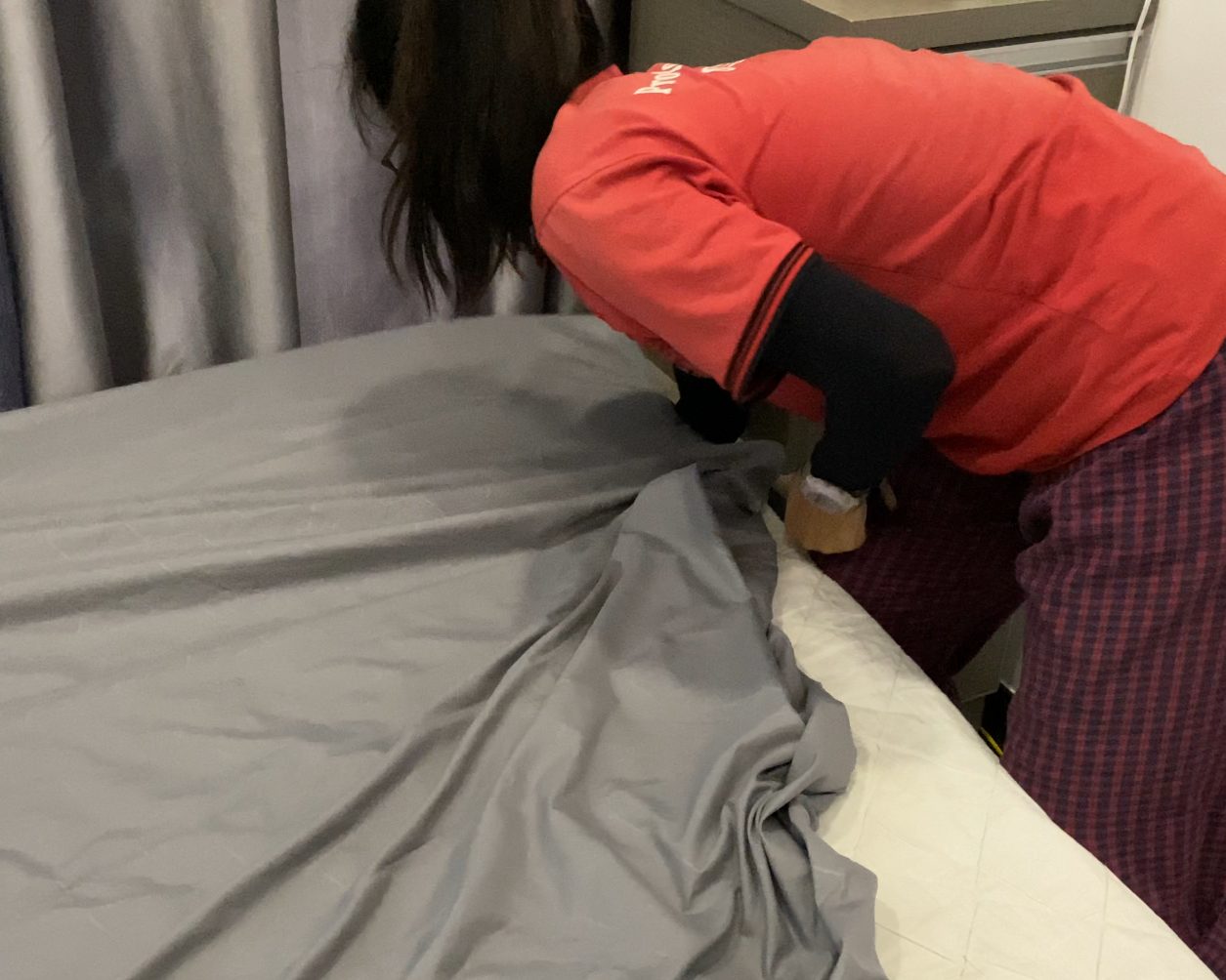 Final tidying and quality walkthrough before client sign-off